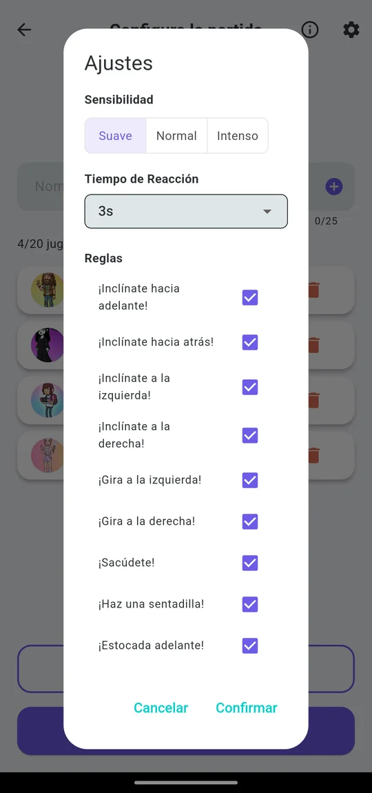 Ajustes de Fun It!