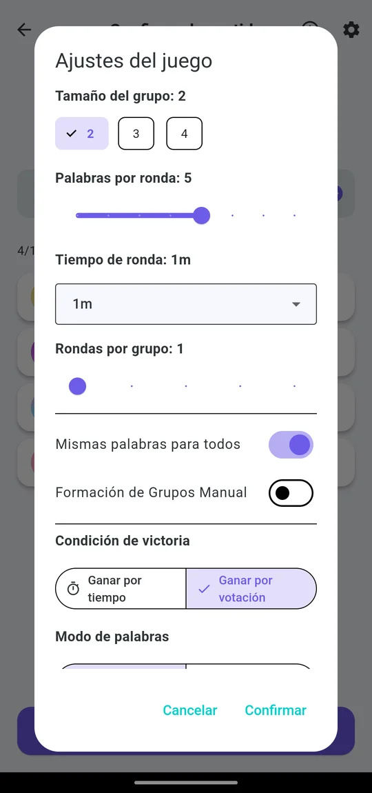 Ajustes de Impro-Sync